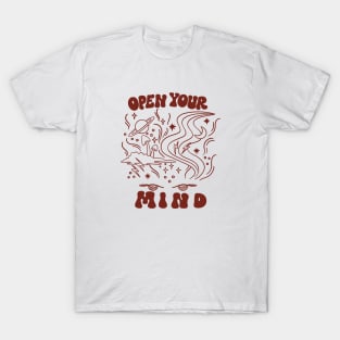 Open Your Mind Trippy 60s 70s Philosophy T-Shirt